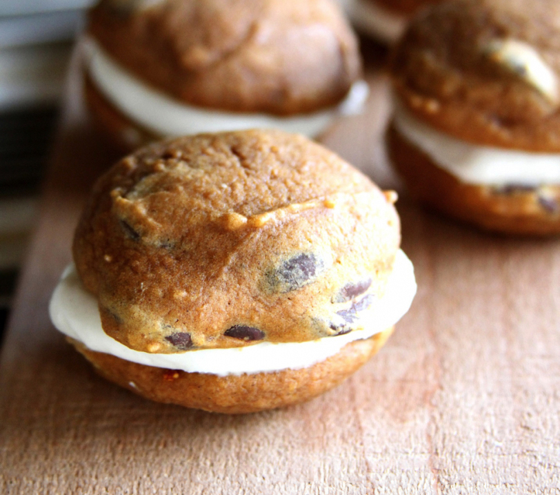 Stuffed Chocolate Chip Pumpkin Cookies