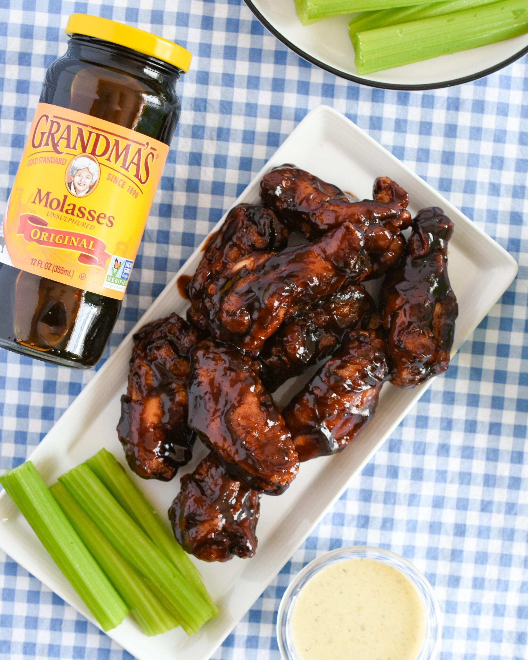 Fried Chicken Wings with Bourbon Molasses Sauce