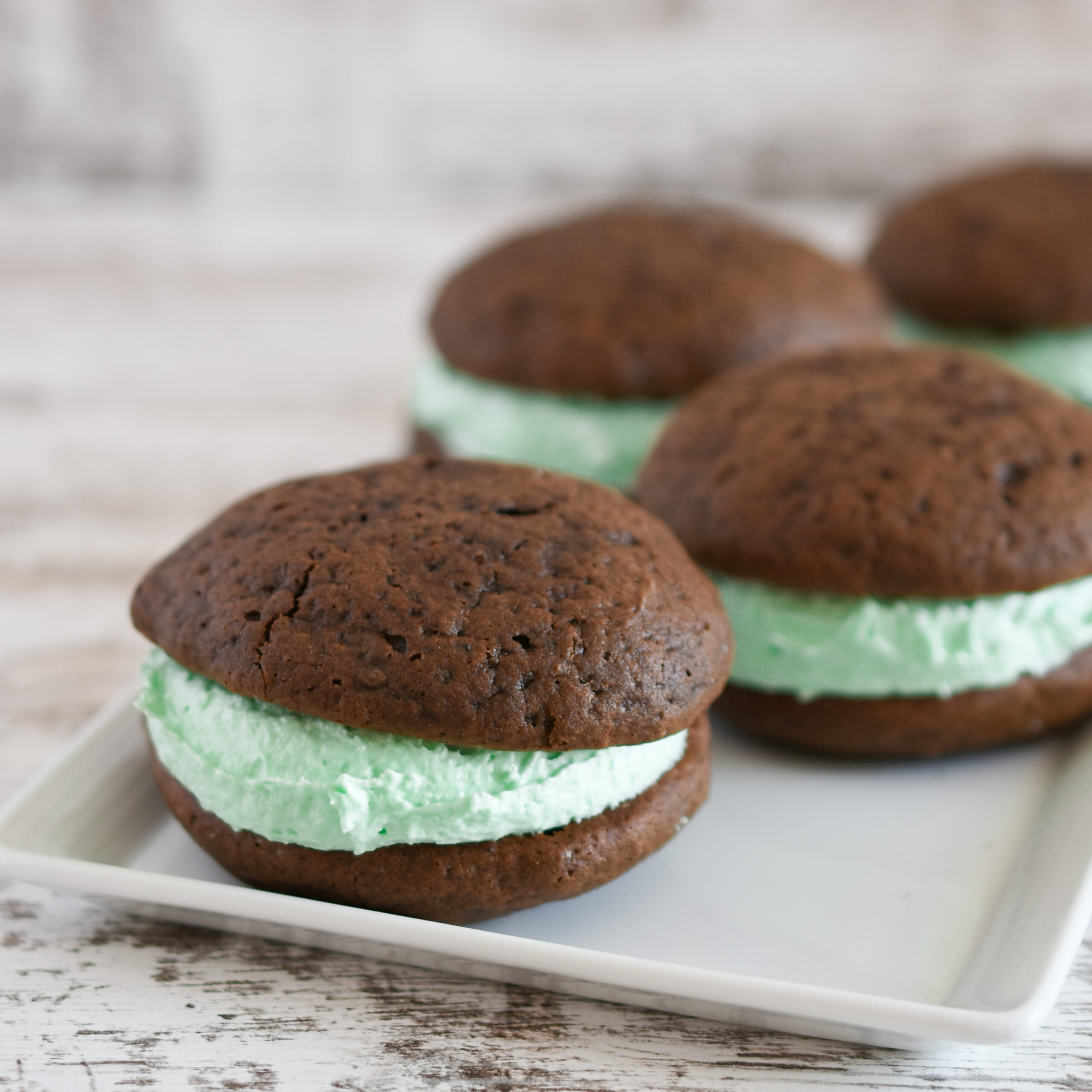 Chocolate Stout Whoopie Pies with Mint Filling