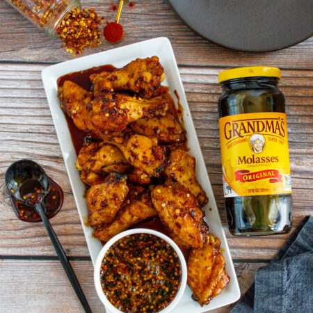 Image of Hot Molasses Chicken Wings Recipe