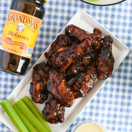 Image of Fried Chicken Wings with Bourbon Molasses Sauce Recipe