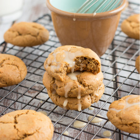 Image of Soft-Baked Ginger Cookies With an Eggnog Glaze